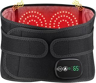 Cordless Electric Heating Pad for Waist, Heated Back Brace for Lower Back, Heated Back Belt for Men Women, Electric Heating Lumbar Support Brace, Birthday Gift for Valentine's Day Easter Christmas