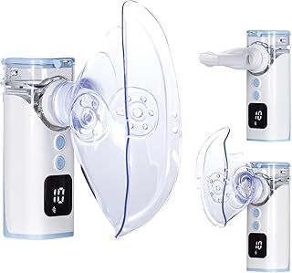 Nebuliser Machine for Adults & Kids, Portable Nebuliser for Adults Sinus Inhaler with Digital Display, Timed and Automatic Cleaning Functions Suit for Home & Travel -Blue