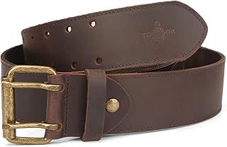 TOURBON Real Leather Belt for Men Women DIY Tool Workshop Strap 2" Wide