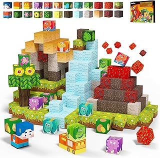 GobiDex Magnetic Building Blocks Dinosaur Set - Safe and Creative STEM Magnetic Toys, Learning Construction for Kids Ages 3+, Educational Gifts for Toddlers and Boys & Girls