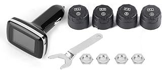 Car TPMS Tire Pressure Monitoring System Cigarette Lighter with 4 External sensors
