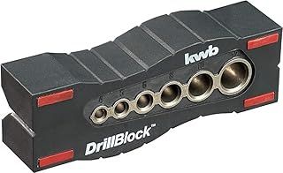 KWB DRILL GUIDE/DRILL JIG Ø 44899 MM DRILLBLOCK FOR PRECISE AND STRAIGHT DRILLING ON SURFACES, ROUND MATERIALS, AND EDGES INCLUDING GRIP POINTS