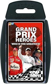 Top Trumps Grand Prix Heroes Classic Card Game, learn facts about racing drivers including Sebastian Vettel, Lewis Hamilton and Daniel Ricciardo, gift and toy for boys and girls aged 6 plus