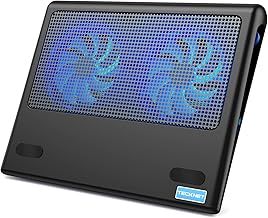 TECKNET Laptop Cooling Pad, 12"-16" Laptop Cooler with 2 Quiet Fans, Ergonomic Comfort Gaming Laptop Cooling Stand, Speed Adjustable Cooling Pad