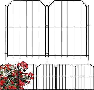 Garden Fence 10 Pcs, Decorative Metal Fencing 31cm(W) × 41cm(H), Dog Fence Outdoor Animal Barrier for Flower Bed Yard Patio