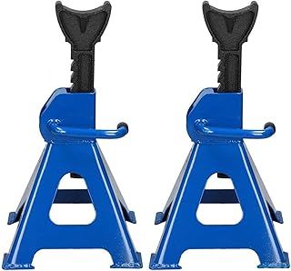 Autofather Heavy Duty 3 Ton Axle Stands for Car Van 4x4 Caravan Garage Workshop Steel Robust Construction Support Lift 29-43cm, Pack of 2