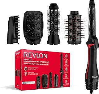 REVLON One-StepTM Blow-Dry Multi Air Styler 5-in-1 (Detachable Heads, Curler, Dryer, Volumiser, Styler and Shape Enhancer). RVDR5370
