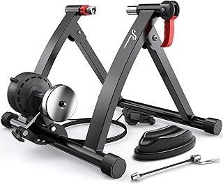 Sportneer Turbo Trainer, Bike Trainer with 6 Resistance Settings for Indoor Bike Trainer Stand Steel Bicycle Exercise Magnetic Stand with Noise Reduction Wheel for Indoor Trainer