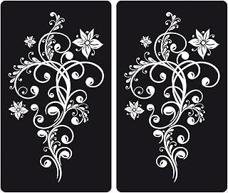 Set of 2 Glass Chopping Cutting Board Induction Ceramic Hob Cover Worktop Saver