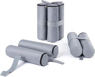 Set of 4 Gazebo Sand Weights Gazebo Sandbags- Inc Twin-leg Zip Top Sand Bag Weights For Anchoring Gazebos, Tents, Sun Shades, Trampolines & Kids Garden Toys Many More