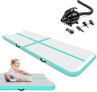 3M / 4M Inflatable Gymnastics Tumbling Mat 10cm Thickness Air Floor Mat Tumble Track for Home Use/Training/Yoga/Water Fun/Pilates