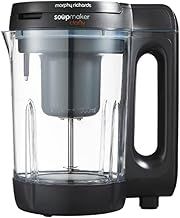 Morphy Richards 1.6L Clarity Soup Maker, Portion Control, 9 Featured Settings, Smart Response Technology, Keep Warm, Soup and Smoothie Maker, White & Black, 501050