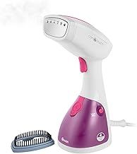 Swan SI12020N Handheld Garment Steamer, Lightweight, Removable Fabric Brush, Extra-Long 1.9m Power Cable, 1100W, 250ml Water Tank,White and Pink