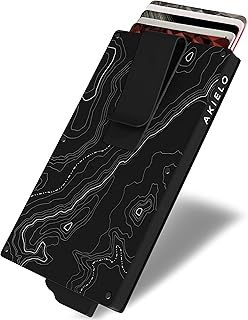 RFID Card Holder Wallet with Gift Box – Slim Minimalist Metal Wallet for Men – Contactless Credit Card Protector & Blocker – RFID Blocking Pop Up Card Wallet (Alpha Collection)