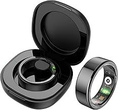 Smart Ring Heart Rate Monitor Sleep Tracker Health Ring Blood Oxygen Pedometer Calories Step Counter Fitness Ring IP68 Waterproof Smart Rings for Men Women Fitness Tracker for iOS Android Phones
