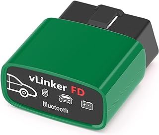 FD OBD2 Bluetooth Car Code Reader, OBD2 Diagnostic Scanner for Android & Windows - Made for FORScan Green