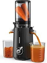ACOQOOS Juicer Machines, Juicers Whole Fruit and Vegetable with 110MM Feeding Chute, Easy to Clean Cold Press Juicer with 2 Cups, Masticating Black