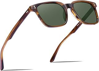 CARFIA Retro Square Mens Sunglasses Polarised Eyewear 100% UV Protection for Driving Travel