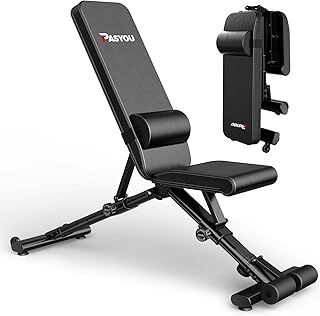 PASYOU Adjustable Weight Bench,Workout Bench Foldable with Lumbar Support 90 Degree 400KG/880LB Weight Load,Gym Bench for Home,Workout,Exercise,PA500