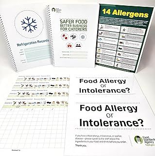 Safer Food Better Business Caterers NEW for 2025 SFBB with 13 Month Diary + Fridge Temperature Records + Allergen Pack