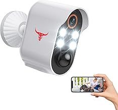 SHARKPOP Security Camera Wi-Fi wireless Cam with AI Human Detection, Two-Way Audio, Colour Night Vision, and Cloud Storage (4-spotlight)