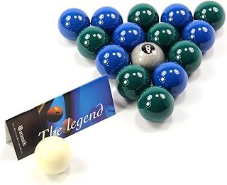 Aramith EXCLUSIVE Premier SILVER 8 BALL Edition GREEN & BLUE Pool Balls