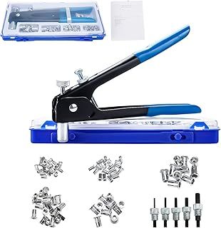 FreeTec 86pcs Rivnut Tool Kit, Rivet Nut RIV Nut Tool Kit, M3 M4 M5 M6 M8 Captive Nuts Rivet Threaded Insert Plier with Mandrels for Metal Pipe Frame Car Furniture Repair