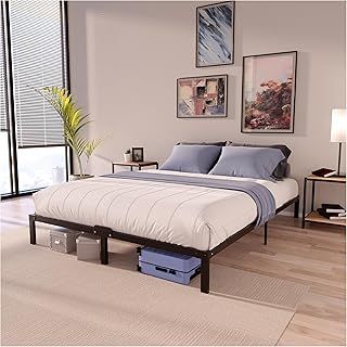 King Size Bed Frame Metal 150x200 with Storage 35cm - Sturdy and 20min Easy Assembly Bed Frames - Large Storage with 35cm Height