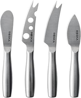 Boska Cheese Knife Set Mini Copenhagen / 4 Small Cheese Knives/for All Types of Cheese/Stainless Steel/Silver / 5.7" x 0.8" x 0.4"
