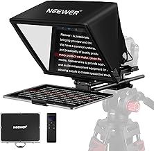 Neewer Teleprompter C12 Modular Design with 15mm LWS Rod Clamp, RT113 Remote, App Control, 12" Beamsplitter, Snap in 501PL QR Plate Compatible with LWS Baseplate Camera Cage Shoulder Rig