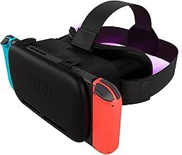 Orzly VR Headset designed for Nintendo Switch & Switch oled console with adjustable Lens for a virtual reality gaming experience and for Labo VR - Black - Gift boxed Edition