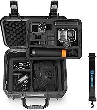 LEKUFEE Portable Waterproof Hard Case for DJI Osmo Action 5 Pro, 4, 3 Camera, Adventure Combo, Standard Combo and More Accessories (Case Only)