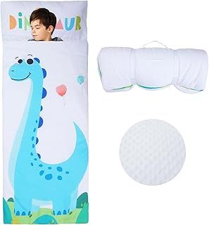 Sleeping Bag for Boys Girls,Nap Mat for Kids with Removable Pillow,Warm Toddler Slumber Bag for Bedroom Daycare Kindergarten,Gift for Birthday Christmas