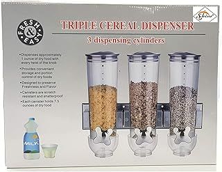 3 in 1 Dry Food Triple Cereal Dispenser Machine Oatmeal, nuts BLACK STAND & TOP