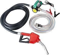 OULUTO 12V 260W Diesel Transfer Pump Kit 45L/min Fuel Transfer Pump with Auto Shut-off Nozzle and Hoses, Oil Transfer Extractor Pump With Copper Motor
