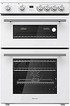 Hisense HDE3211BWUK 60cm Electric Cooker with Ceramic Hob-White A Rated Double Oven - White
