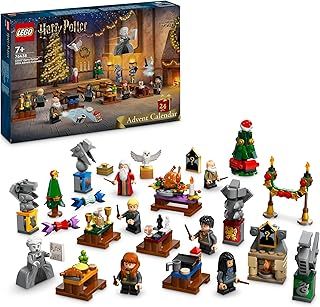 LEGO Harry Potter Advent Calendar 2024, Hogwarts Fantasy Toy for Kids, Includes 7 Minifigures and 16 Mini Builds, Christmas Countdown Treat, Gift for 7 Plus Year Old Girls, Boys and Fans 76438