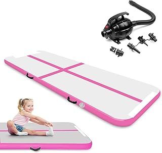 3M / 4M Inflatable Gymnastics Tumbling Mat 10cm Thickness Air Floor Mat Tumble Track for Home Use/Training/Yoga/Water Fun/Pilates