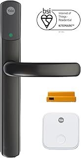 Yale Conexis L2 Smart Door Lock [NO Subscription Required] Remote Access from Anywhere, Anytime, No Key Needed, Works with Alexa, Google Assistant and Philips Hue - Black