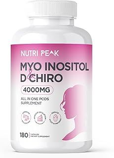 Max Strength Myo-Inositol & D Chiro | All in One PCOS Supplement | 4000MG | 180 Capsules | Hormone Balance for Women | Fertility Supplement for Women | Vegan & Gluten Free
