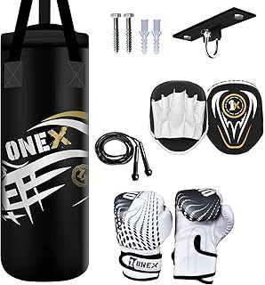 Kids *Punching bag* Gloves Boxing Bag Rucksack Mount Hook Set 2ft Set, Perfect for Junior/Children Workout