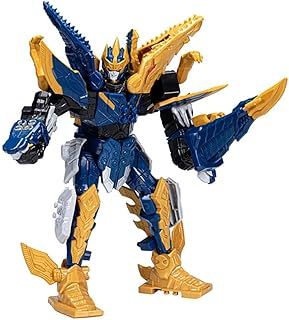 Power Rangers Dino Mosa Razor Zord for Kids Ages 4 and Up Morphing Dino Robot Zord with Zord Link Mix-and-Match Custom Build System,Blue