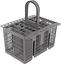 QUAILITAS Dishwasher Cutlery Basket [Grey] – Replacement Cutlery Basket for Dishwasher with Handle, Compatible with Indesit, Hotpoint FDF, FDL, LBF, LKF, LFT, LFSA Series – Kitchen Appliances