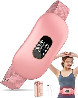 Period Pain Relief Machine-Upgrade Menstrual Heating Pad with LED Display&4 Timer Auto Off, Wearable Period Heat Pad Belt for Back Stomach Cramp Pain Relief,Best Gifts for Women Girls