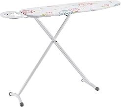Amazon Basics Ironing Board with Oval Shaped Iron Rest, Classica, 109 cm x 35 cm, White, Floral