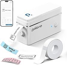 POLONO Label Maker Machine with Tape, P31S Portable Bluetooth Label Printer, Wireless Sticker Maker Mini Label Makers with Multiple Templates for Organizing Storage Barcode Office Home, Light Green