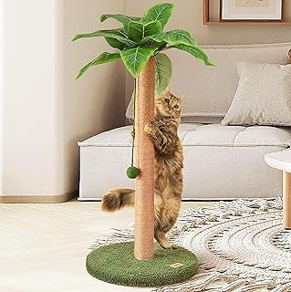 Cat Scratching Post 83 cm Cute Cat Scratcher Kitten Scratching Post with Sisal Rope for Indoor Cats Palm Tree Cat Scratching Post with Dangling Balls for Small Cats