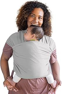 Boba Wrap Baby Carrier, Serenity Light Grey - Original Stretchy Infant Sling, Perfect for Newborn Babies and Children up to 35 lbs