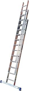 TRADE Triple Extension Ladder, 3.0 Meter / 9.84 Feet, Extends To 7.0 Meters / 22.96 Feet, Comfort D-Shaped Rungs, 3-Year Warranty, EN131 Professional