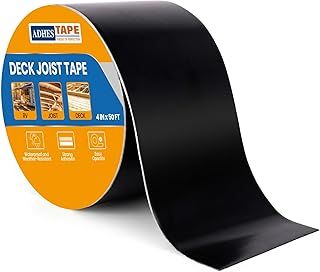 ADHES Deck Joist Tape, Adhesive Butyl Decking Tape 10cm x 15m 1 Rolls Waterproof Joist Tape for Decking, Butyl Joist Tape, Ideal for Wood Decks Beams Roof, Outdoor Construction Use